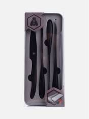 Laguiole, Black steak knives 4pcs