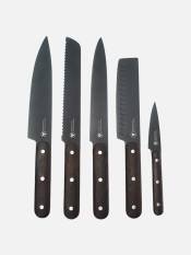 Laguiole, Kitchen knives black/wenge 5pcs