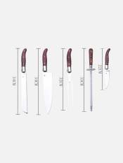 Laguiole, Chef block brown pakka wood 5pcs