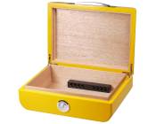 Humidor yellow carbon glossy