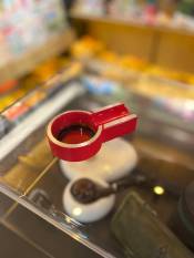 Asbak metaal rood 11cm