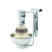 Edwin Jagger - Chatsworth - Barley - Chrome 4 piece set - Synthetisch - Safety Razor