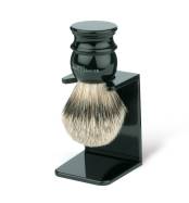 Edwin Jagger - Silver tip badger scheerkwast met stand - Ebony
