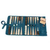 Manopoulos, Raf Blue Sueded rollup Backgammon