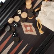 Manopoulos, Wenge Replica Backgammon met walnoot- en eikenhouten punten