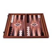 Manopoulos, Walnoot Replica Backgammon met Zwarte en Eiken punten