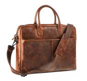 Maverick, lederen business tas met laptopvak