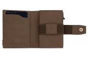 Garzini, Metal Wallet Holder, Java Brown