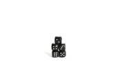 Authentic Models - Black Dice Box w/5 Dices, Silver