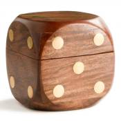Authentic Models - Dice Box With 5 Dices, Brass