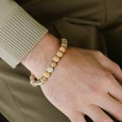 Steel & Barnett, Stones armband Basic, Wood M