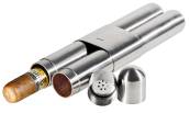 Adorini, Double Cigar Case High-Grade Steel Satin Finish